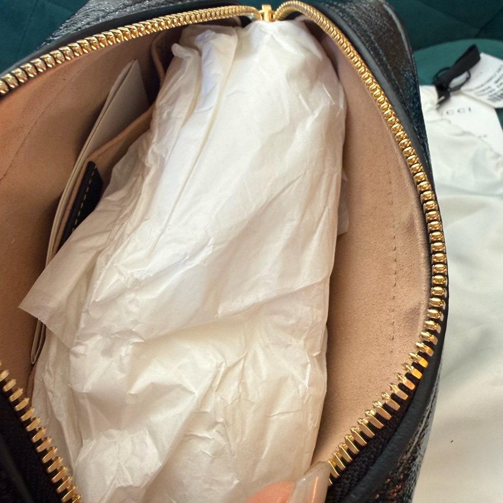 Gucci Black and Brown Belt Bag with Gold Accents - Picture 10 of 16